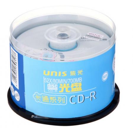 紫光（UNIS）CD-R光盤(pán)/刻錄盤(pán) 天?？ㄍㄏ盗?52速700M 桶裝50片