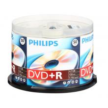 飛利浦（PHILIPS）DVD+R空白光盤(pán)/刻錄盤(pán) 16速4.7G 桶裝50片