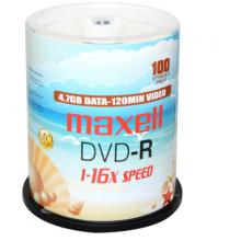 麥克賽爾（maxell）DVD-R光盤(pán) 刻錄光盤(pán) 光碟 空白光盤(pán) M2系列16速4.7G 珍珠白桶裝100片