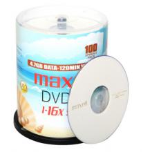 麥克賽爾（maxell）DVD-R光盤(pán) 刻錄光盤(pán) 光碟 空白光盤(pán) M2系列16速4.7G 珍珠白桶裝100片