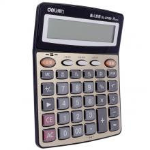 得力(deli)27559 大屏金色面板語音計算器 12位顯示真人語音計算機(jī) 辦公文具用品
