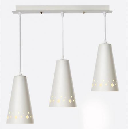 歐普照明（OPPLE）LED吊燈餐廳燈具三頭吸頂餐吊燈飾 現(xiàn)代簡約創(chuàng)意吧臺 繁星 另購E27光源 