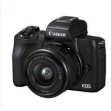 佳能（Canon）EOS M50 微單相機 數(shù)碼相機 微單套機 （15-45 微單鏡頭） 視頻拍攝（包含SD 128G 閃迪80/m儲存卡）