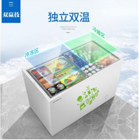 容聲(Ronshen) 273升 臥式 蝶形門(mén) 側(cè)掀門(mén) 冷藏冷凍雙溫冰柜  BCD-273KB