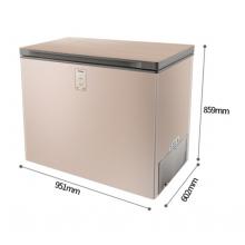 容聲(Ronshen) 203升電腦控溫 彩晶玻璃頂開門冰柜 冷柜減霜80%  一級(jí)能效BD/BC-203MGY/A