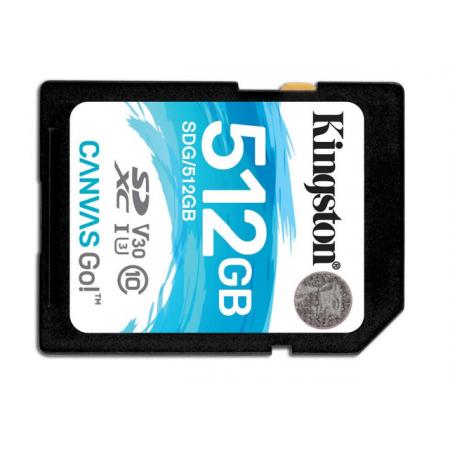 金士頓（Kingston）SD卡高速   內(nèi)存大卡class10 U3 V30 512G(SDHC讀取90M/s 寫入45M/s）