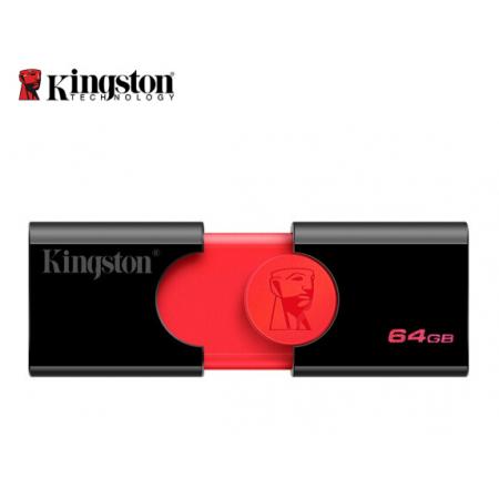 金士頓（Kingston）u盤 USB3.1 DT106系統(tǒng)投標(biāo)車載高速U盤優(yōu)盤 黑紅款 精英版 64G