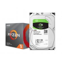 AMD 銳龍 5 3600X處理器 (r5) 7nm CPU+希捷 4TB 256MB 5400RPM 臺式機(jī)機(jī)械硬盤