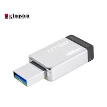 金士頓（Kingston）128GB USB3.1 U盤 DT50 黑色 金屬外殼 無蓋設(shè)計