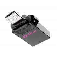  金士頓（Kingston）64GB OTG USB3.2 Gen1 U盤 DTDUO3G2 黑色 雙接口設計 快速傳輸