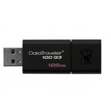 金士頓（Kingston）128GB USB3.0 U盤(pán) DT100G3 讀速130MB/s 黑色 滑蓋設(shè)計(jì) 時(shí)尚便利