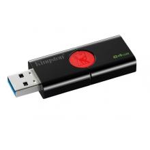 金士頓（Kingston）u盤 USB3.1 DT106系統(tǒng)投標(biāo)車載高速U盤優(yōu)盤 黑紅款 精英版 64G