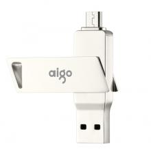 愛國者（aigo）32GB Micro USB USB3.0 手機U盤 U385銀色 雙接口手機電腦兩用
