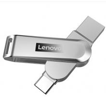 聯(lián)想（Lenovo）128GB Type-C USB3.1 手機(jī)U盤(pán) X3C 香檳銀 全金屬 雙接口旋轉(zhuǎn) 高速讀寫(xiě)手機(jī)電腦兩用優(yōu)盤(pán)