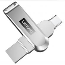 聯(lián)想（Lenovo）128GB Type-C USB3.1 手機U盤 X3C 香檳銀 全金屬 雙接口旋轉(zhuǎn) 高速讀寫手機電腦兩用優(yōu)盤