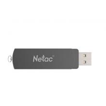 朗科（Netac）USB3.0 U盤(pán)U681 高速360旋轉(zhuǎn)金屬車(chē)載U盤(pán)加密閃存盤(pán) 鐵灰色 128GB