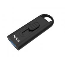 朗科（Netac） USB3.0 U盤U309 曜石推拉式高速閃存盤 加密U盤 黑色 128GB