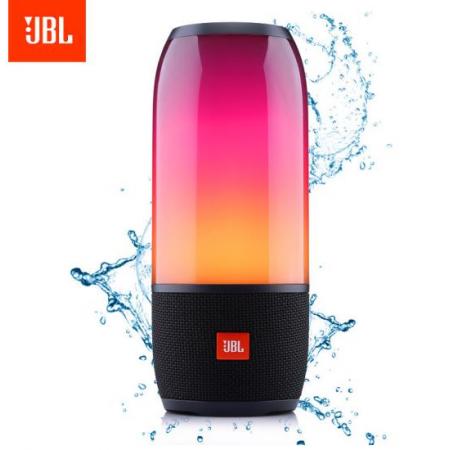 JBL PULSE3 音樂脈動(dòng)三代 便攜式藍(lán)牙音箱 炫彩小音箱+低音炮 桌面音響 可免提通話 防水設(shè)計(jì) 典雅黑