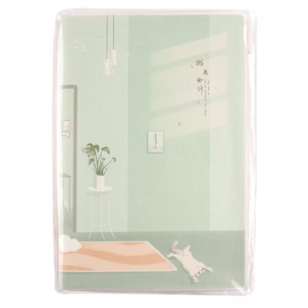 晨光(M&G)文具A5/72頁筆記本子 記事本 膠套 軟抄本日記本 4本裝JA5759F