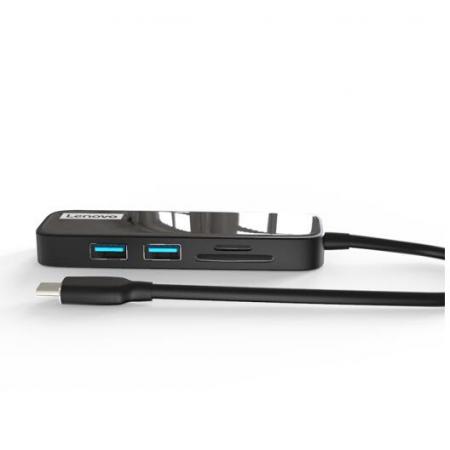 聯(lián)想（Lenovo）EH05 Type-C擴展塢 USB分線器 轉換器 HDMI轉接頭 USB擴展 SD/TF讀卡器 筆記本轉接器