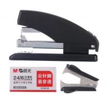 晨光(M&G)文具25頁/12#黑色省力型訂書機套裝 (訂書器+訂書釘+起釘器)金屬訂書機 辦公用品 ABS916A1