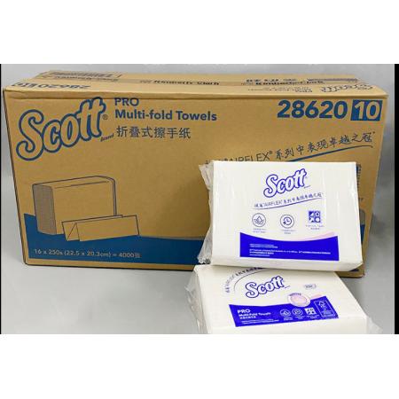 金佰利適高印花250抽單層三折折疊擦手紙抽紙紙巾袋裝28620