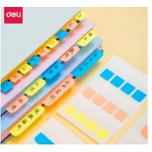 得力(deli)210枚多規(guī)格索引標(biāo)簽貼紙 分類(lèi)熒光膜便利貼口取紙 半透明指示便簽貼條（小號(hào)96枚）