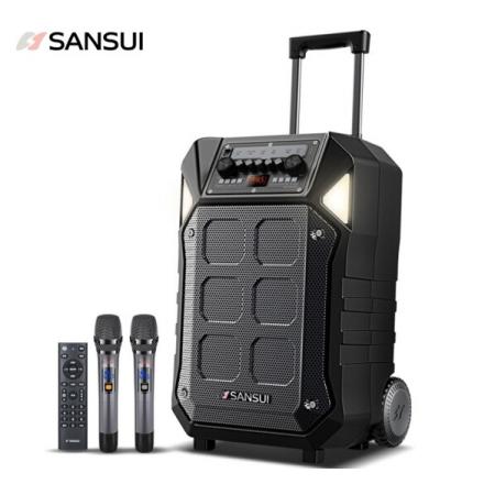 山水 SANSUI D08 8英寸戶外拉桿音響 藍牙室外演出大功率 帶無線麥克風(fēng)