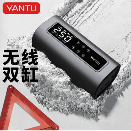 沿途 無線雙缸車載充氣泵 高壓大功率汽車用SUV越野房車輪胎打氣泵 便攜式電動摩托自行車打氣筒 測胎壓 A22