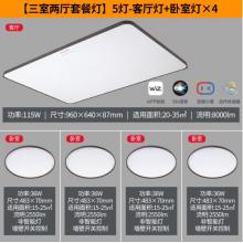 飛利浦（PILIPS）客廳燈L吸頂燈北歐現代簡約客廳臥室書房燈飾 四室一廳 9290025155悅軒智能Wii 套餐