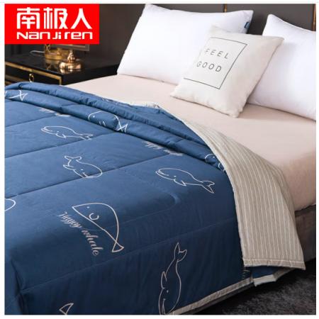  南極人NanJiren 夏被 全棉夏涼被空調(diào)被芯雙人學(xué)生兒童薄被子 200*230cm 鯨魚(yú)