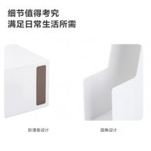 得力紐賽(NUSIGN)極簡風(fēng)文件框 德國創(chuàng)意設(shè)計 書立盒A4文件架文件收納架辦公桌面收納整理 凈白NS022