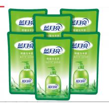 藍(lán)月亮 洗手液袋裝補(bǔ)充裝 蘆薈抑菌洗手液 滋潤(rùn)保濕護(hù)手500g*6袋整箱套裝