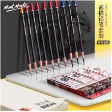蒙瑪特(Mont Marte)2b素描鉛筆12支盒裝 美術(shù)繪畫(huà)炭筆速寫(xiě)筆學(xué)生初學(xué)素描筆 練習(xí)寫(xiě)生畫(huà)畫(huà)專用畫(huà)筆PNX0002