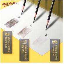 蒙瑪特(Mont Marte)中性素描炭筆12支盒裝 美術(shù)繪畫石墨鉛筆學生初學速寫碳筆 練習寫生畫畫專用畫筆PNX0006