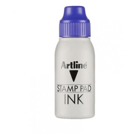 旗牌（Shachihata）Artline 辦公財務印章印臺印泥通用補充印油 50ml 藍色 ESA-2N