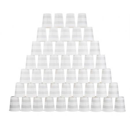 得力19200紙杯(白色) 一次性紙杯/水杯 辦公用品 250ml50只280g太陽紙＋18gPE膜*（1包