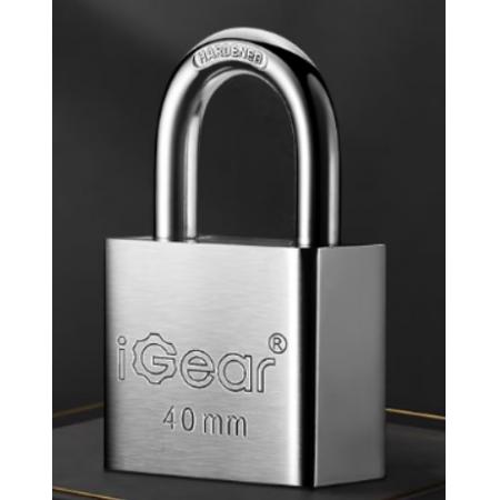 iGear 通開掛鎖 防水防銹倉(cāng)庫(kù)車廂大門掛鎖 防盜防撬鎖 40MM一把鑰匙