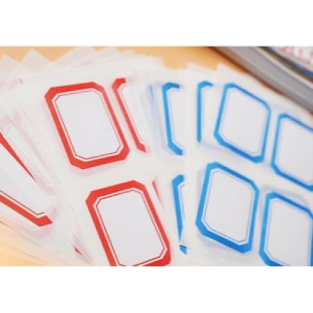 晨光(M&G)文具35*45mm/40枚藍框自粘性標(biāo)簽貼紙 YT-08