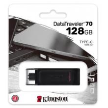金士頓（Kingston）128GB USB3.2 Gen1 Type-C 大容量手機(jī)U盤 DT70 黑色