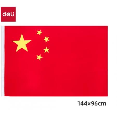 得力(deli)4號(hào)國(guó)旗/五星紅旗(96*144cm) 學(xué)校戶外門口店鋪商場(chǎng)室外馬路燈道旗國(guó)慶節(jié)3224