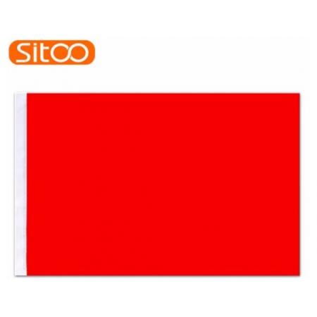 SITOO 空白旗子 純色紅旗 彩旗加厚納米防水1號(hào)2號(hào)3號(hào)4號(hào)5號(hào)尺寸可選 空白紅旗 5號(hào)空白紅旗64*96CM 2面