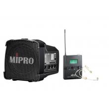 MIPRO咪寶MA-100SBII藍牙音響戶外移動便攜式小型音箱講解喊話擴音器帶話筒一體宣傳講話喇叭插卡可充電 配頭戴話筒（膚色）