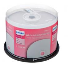 飛利浦（PHILIPS）DVD-R空白光盤(pán)/盤(pán)面可打印/刻錄盤(pán) 16速4.7G 可打印盤(pán) 桶裝50片