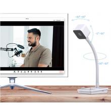 海康威視 電腦攝像頭直播1080P高清帶麥克風(fēng)揚聲器USB外接筆記本電腦臺式機(jī)網(wǎng)課家用視頻會議立式攝像機(jī)E22S