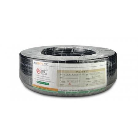 也仁RVV2*1.0平方護套線 國標2芯電源線 監(jiān)控電源純銅多股銅絲軟護套線 100米YR-RVV2X1