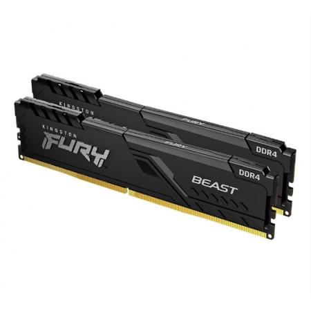 金士頓 (Kingston) FURY 32GB(16G×2)套裝 DDR4 3200 臺式機內(nèi)存條 Beast野獸系列 駭客神條
