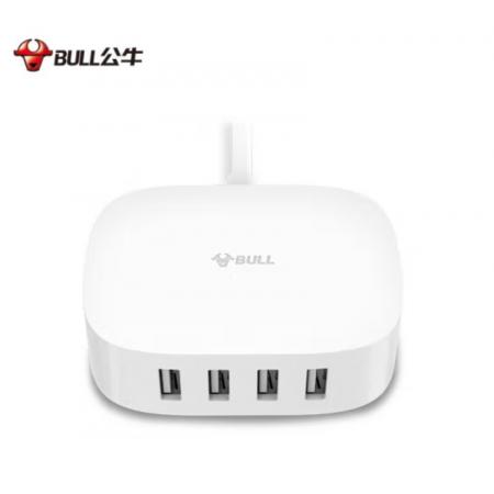 公牛（BULL） 魔方USB 插座/新國(guó)標(biāo)插線板/插排/排插 【4USB口充電盒 全長(zhǎng)1.5米】GN-U2000