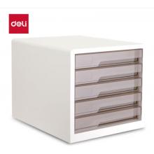 得力(deli)5層彩色時(shí)尚桌面文件柜 A4資料收納柜/檔案柜 帶索引標(biāo)簽 學(xué)科試卷分類收納 白色PB100