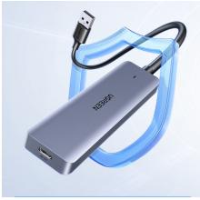 綠聯 USB3.0分線器擴展塢 高速4口集線器HUB拓展塢 筆記本電腦一拖多轉換器轉接頭延長線 Type-C供電